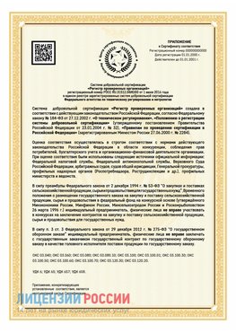 Приложение к сертификату для ИП Камень-Рыболов Сертификат СТО 03.080.02033720.1-2020